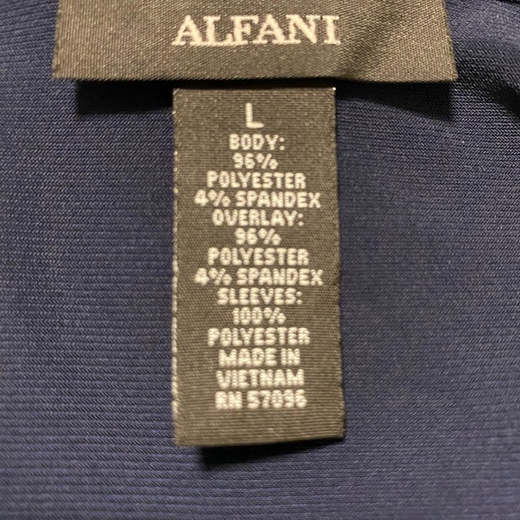 Alfani Large Navy Asymmetrical Tunic NWT - Picture 5 of 6